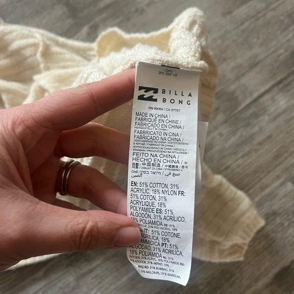 Roxy Y2K size M cropped see through sweater top - Picture 3 of 3